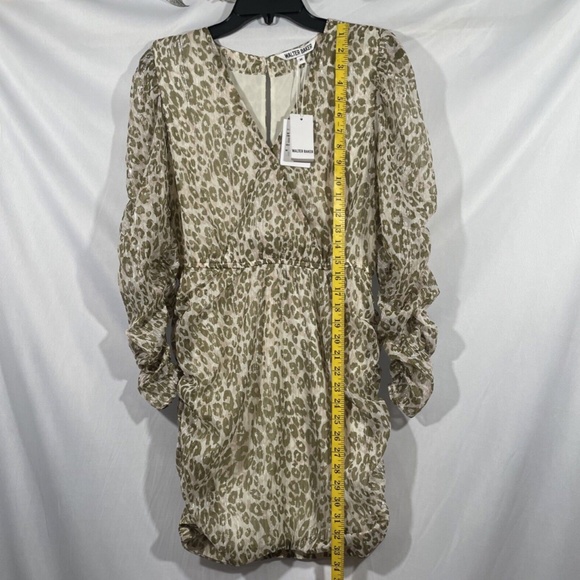 NWT Walter Baker [ Medium ] Deena Faux Wrap Mini‎ Dress In Leopard - Picture 6 of 12
